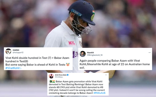  Twitter trolls Virat Kohli after Babar Azam scores daddy hundred against Australia