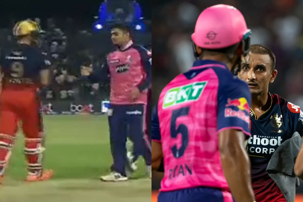  ‘Unprofessional rude behavior’: Twitter bashes Harshal Patel for not shaking hands with Riyan Parag after the match