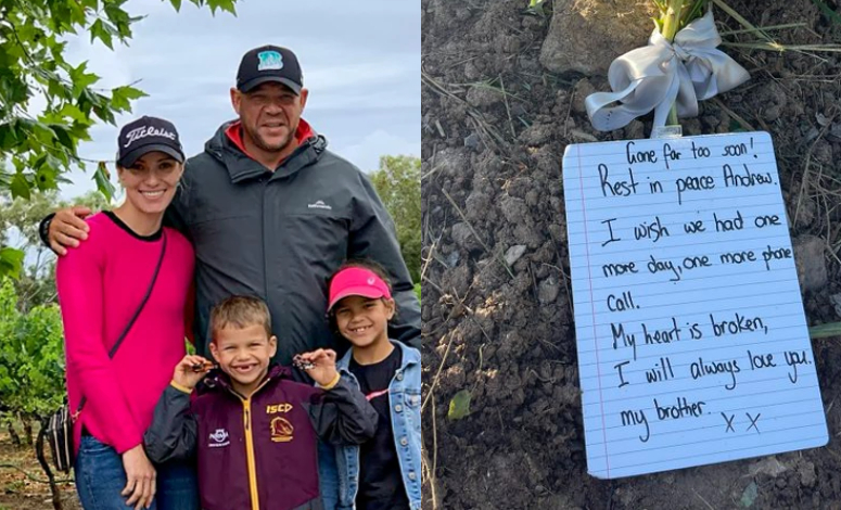  Andrew Symonds sister leaves emotional note at car crash site
