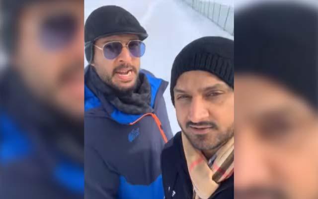  Watch: As India battle intense heat wave, Harbhajan Singh shares old video of him and Yuvraj enjoying in snowy hill station