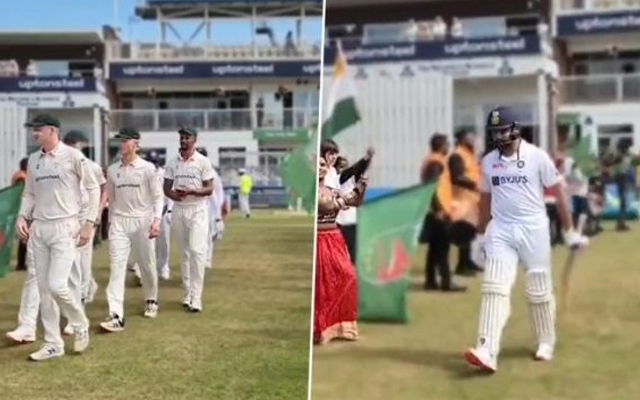  A heartfelt welcome for Indian players in the Warm-up match against Leicestershire