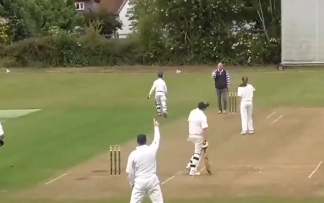  Watch: Umpire hilariously decides to get involved in the game