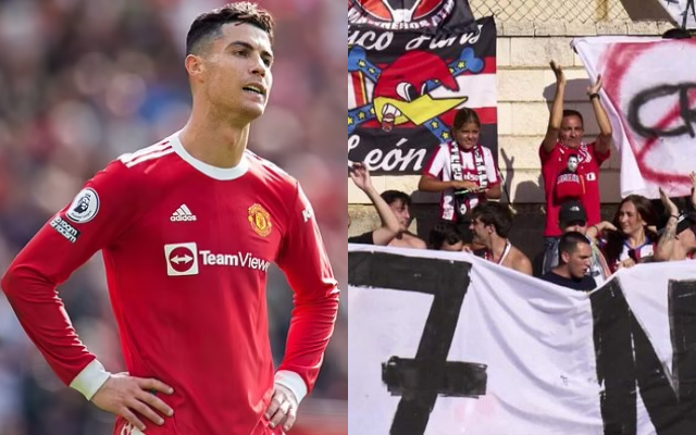  Atletico Madrid Fans Come Up With Protest Banner To Stop Cristiano Ronaldo Signing