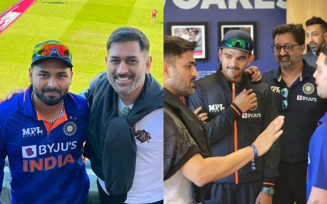  MS Dhoni Makes A Surprise Visit To India’s Dressing Room After Second T20I vs England, Pictures Go Viral