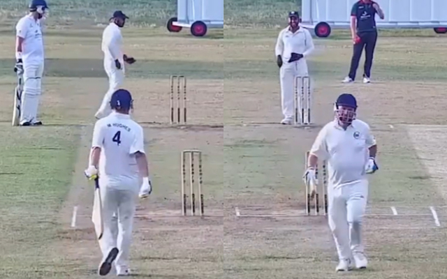  Watch: Batter hilariously forgets to put on his pads, while umpire is busy on his phone in a village game