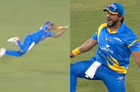 Watch: Suresh Raina Takes A Stunner In The Semi-final Of The Road Safety World Series Against Australia Legends