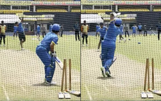  Watch: Sachin Tendulkar Comes Up With A Classy Lofted Drive In Nets During Road Safety World Series 2022