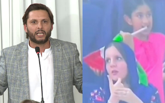  Shahid Afridi Opens Up The Reason Behind His Daughter Waving Indian Flag During Indo-Pak Clash