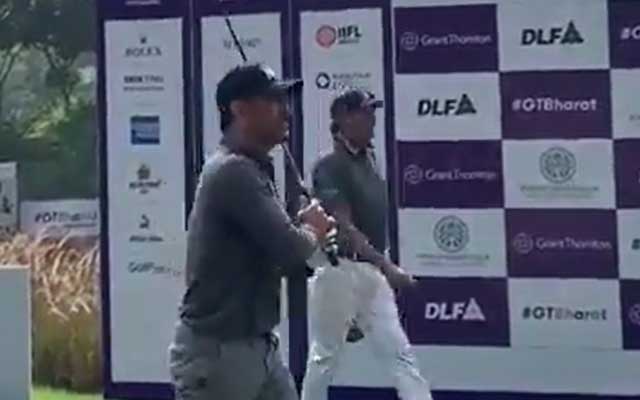  Watch: World Cup winning skippers Kapil Dev and MS Dhoni play golf