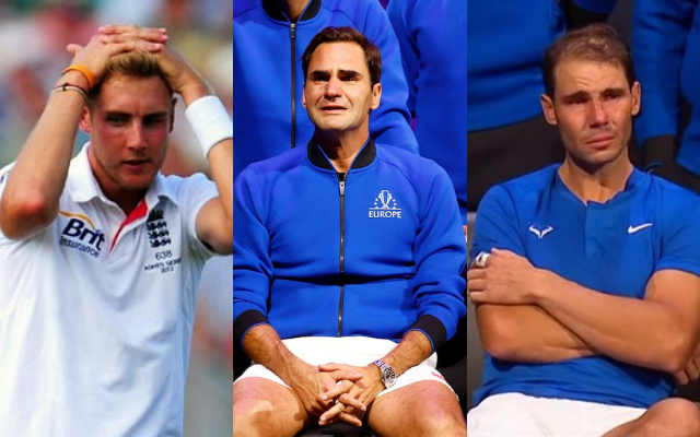  Stuart Broad comes up with a hilarious reaction on Roger Federer and Rafael Nadal’s emotional photo