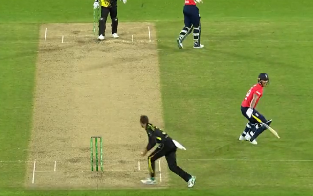  Watch: Ben Stokes confident of hitting a boundary only to find out the fielder cut it off