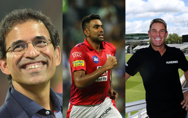 Harsha Bhogle, Ravichandran Ashwin, Shane Warne