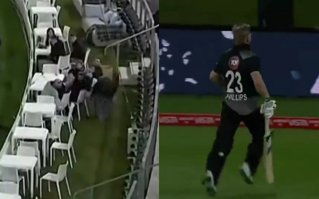  Watch: Glenn Phillips’s six hits a 12-year-old during the New Zealand vs Bangladesh game