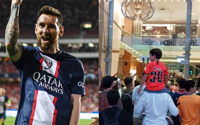  Watch: Young fans gather at Lisbon hotel to get a glimpse of Lionel Messi