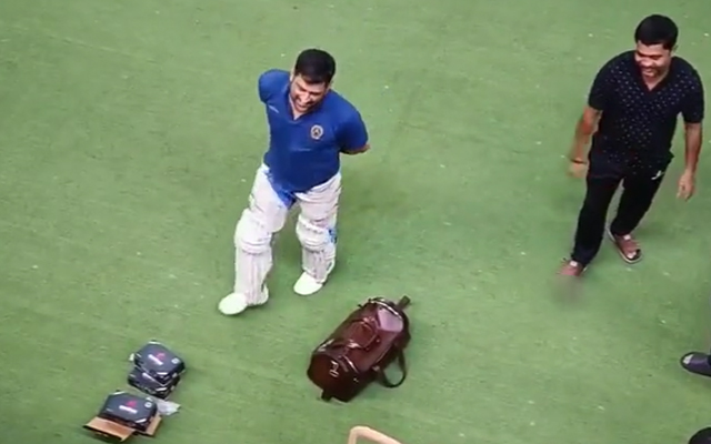  Watch: MS Dhoni begins training session at his home ground, interacts with net bowlers