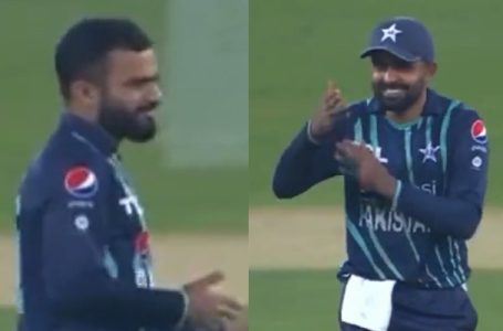 Watch: Pakistan spinner signals for DRS without Babar Azam, latter burst out laughing