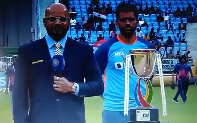  Watch: Deepak Chahar’s hilarious expression during the toss in the ongoing ODI between India and South Africa