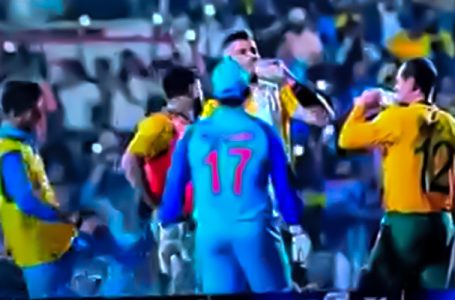 Watch- Yuzvendra Chahal has fun with an opposition player again, kicks Tabraiz Shamsi this time around