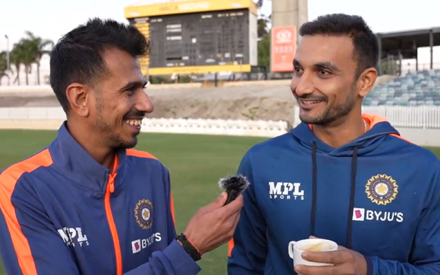  Watch: Yuzvendra Chahal poking fun at Harshal Patel for speaking in English
