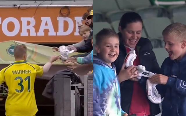  Watch: David Warner gives away his batting gloves to fans while heading back to pavilion