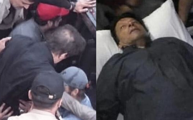  BREAKING! Former Pakistan PM Imran Khan shot in the leg during a protest rally, severely injured