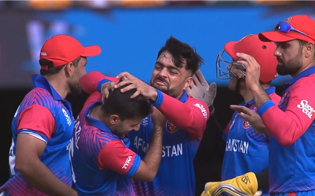  Watch: Rashid Khan roughs up with his teammate as latter drops the catch
