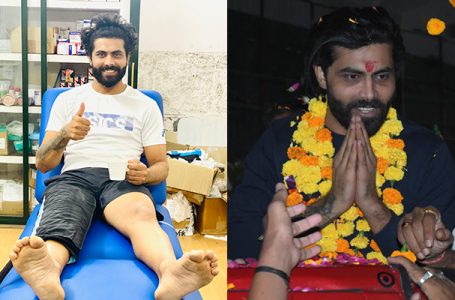 Deemed unfit to play, Ravindra Jadeja spotted in his wife’s political rallies