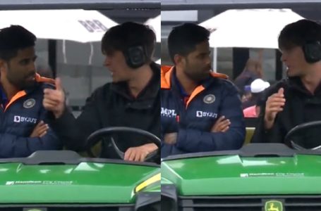 Watch: Suryakumar Yadav ‘assists’ groundsman as latter tries to clear rainwater during New Zealand vs India second ODI