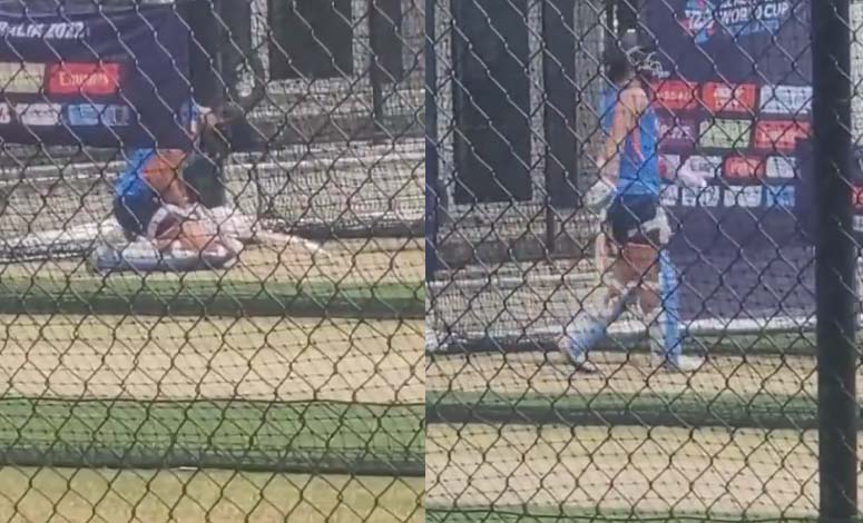 Watch: Virat Kohli gets hit during nets session ahead of semifinal against England in 20-20 World Cup 2022
