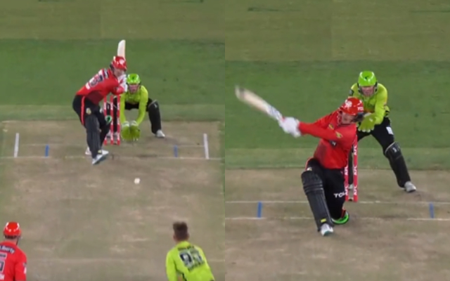  Watch: Melbourne Renegades batter sends the ball on top tier of the stadium