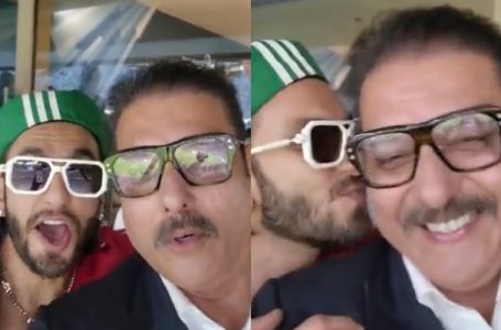 Watch: Ravi Shastri kissed by Ranveer Singh during FIFA World Cup 2022 final