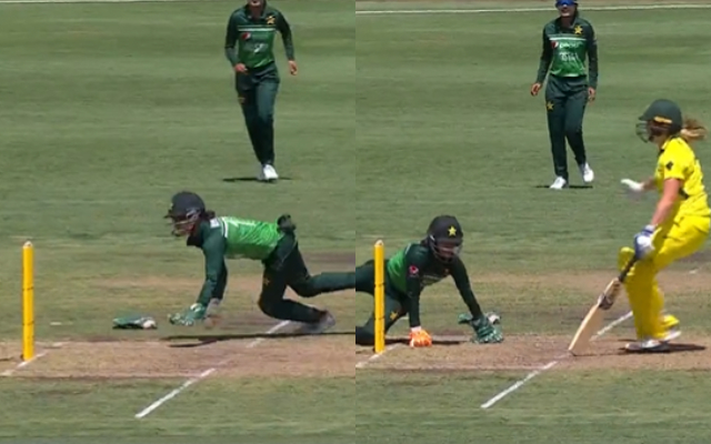  Watch: Pakistan Women’s wicketkeeper misses a dolly of a run-out against Australia