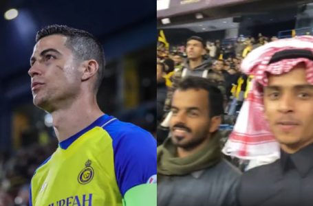 Watch: Fans rips apart Cristiano Ronaldo as they chant Lionel Messi’s name during Al Nassr