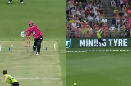 Sydney Thunders player takes unbelievable catch at third man during Big Bash League 2022-23