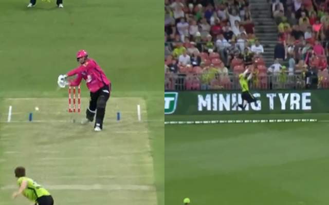  Sydney Thunders player takes unbelievable catch at third man during Big Bash League 2022-23