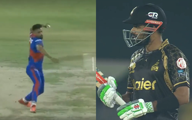  Watch: Frustrated Mohammad Amir throws the ball in anger towards Babar Azam during Karachi vs Peshawar clash in PSL 8