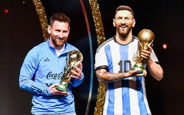  Lionel Messi gets honoured with a life-size statue that will be placed next to Diego Maradona and Pele