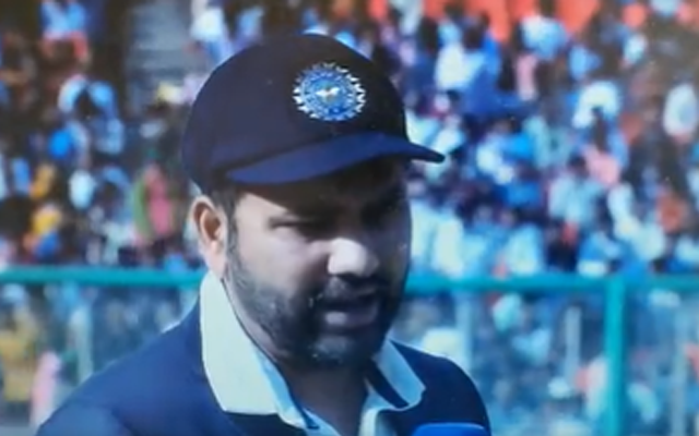  Watch:  Rohit Sharma shares nervous laugh when asked pitch for Ahmedabad Test