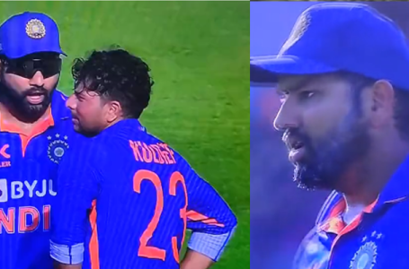 Watch: Rohit Sharma, Virat Kohli unhappy with Kuldeep Yadav after India lose bizarre DRS call