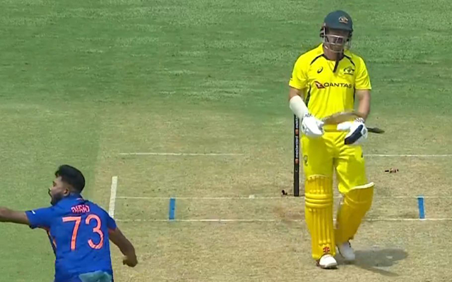 Mohammed Siraj strikes in his first over, sends Travis Head’s leg stump flying in India vs Australia first ODI