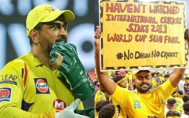  ‘Chal Jhootha’ – Fans react as spectator pulls out special banner for MS Dhoni during IPL 2023 match