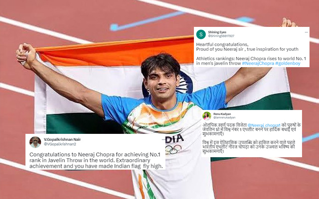 '21 Toppo Ki Salami' - Fans React As Neeraj Chopra Becomes World No. 1 