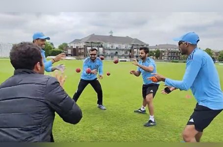 Watch : Indian team indulges in creative drill ahead of Test Championship final
