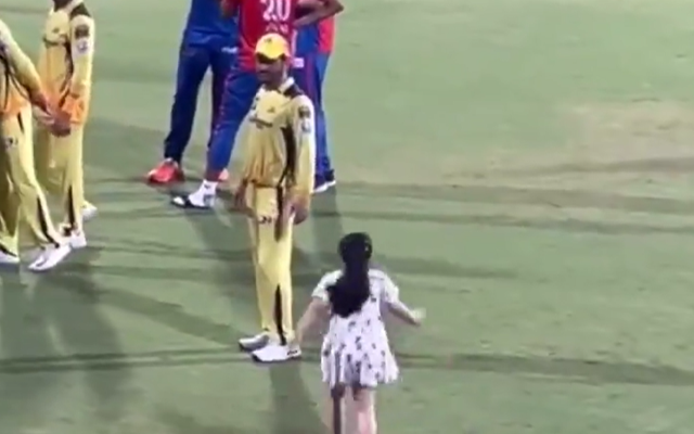  Watch: MS Dhoni’s daughter Ziva runs up to father after DC win, video breaks the internet