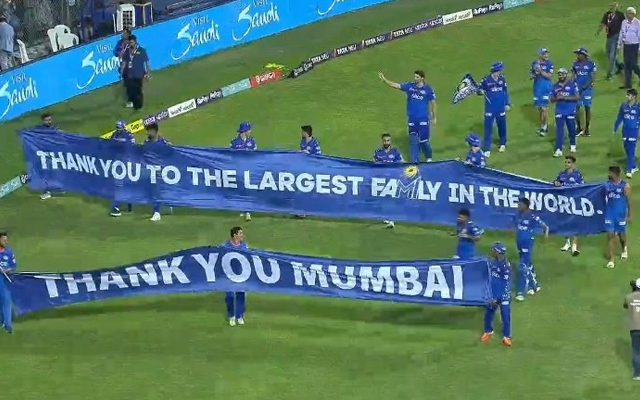  Watch: Mumbai Indians take a lap of victory around Wankhede Stadium after their win against SRH in IPL 2023
