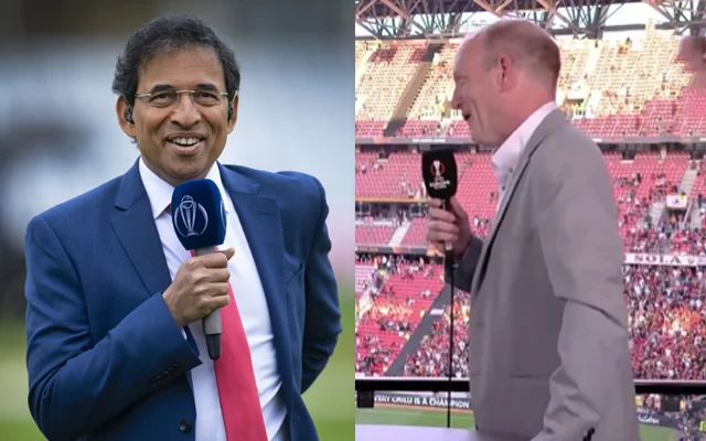  WATCH: Peter Drury calls Harsha Bhogle his ‘hero’ during Europa League final between AS Roma and Sevilla