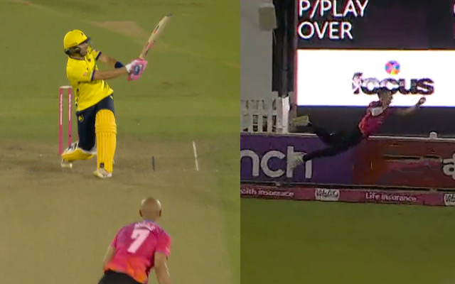  WATCH: Bradley Currie takes a stunning one-handed flying catch in Vitality Blast T20 against Hampshire