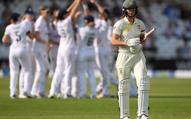  ‘RCB ke lia khelne ka side-effect’- Fans react as Ellyse Perry agonisingly departs for 99 in one-off Ashes Test