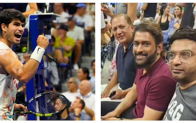  WATCH: MS Dhoni attends US Open 2023 Quarterfinal fixture between Carlos Alcaraz and Alexander Zverev
