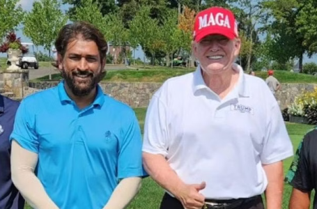 WATCH : MS Dhoni plays golf with former US President Donald Trump